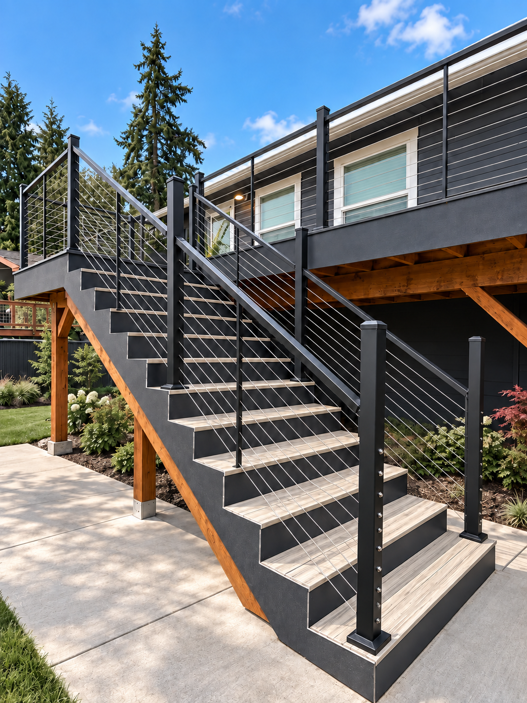 Custom Decks project completed by Alpine Elite Construction